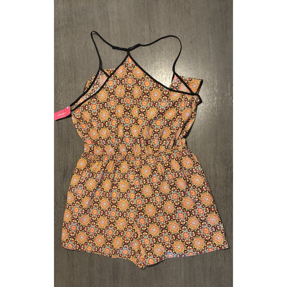 NWT Xhilaration Women's Ruffle Multicolor Pocketed Romper Size XL - Picture 2 of 7